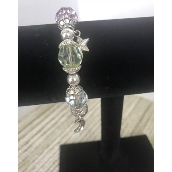 Moon And Stars Crystal‎ Beaded bracelet - Picture 2 of 3